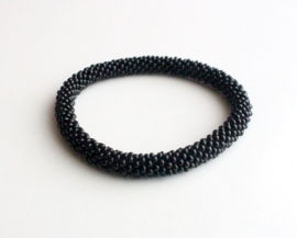 Glass beads bracelet - black