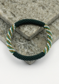 Glasperlenarmband - grün und mehrfarbig