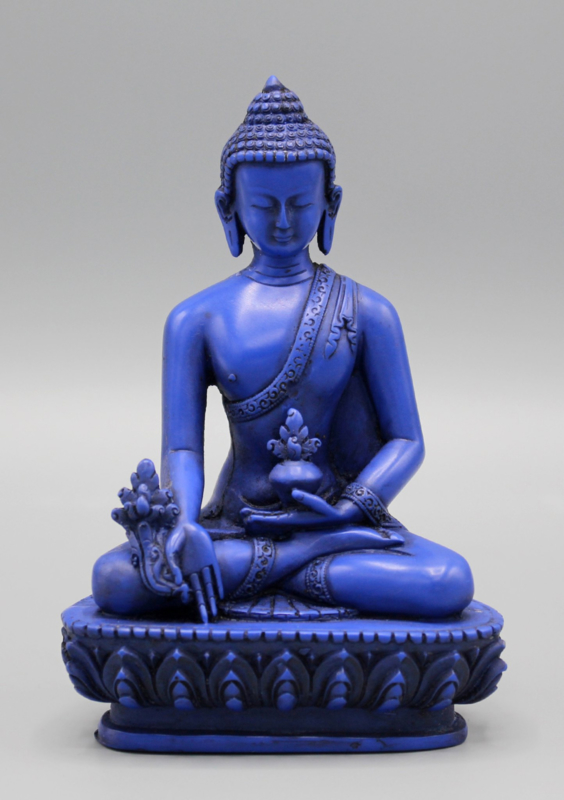 Conventie links Kampioenschap Blauw medicine Boeddha beeld