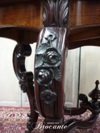 Antieke spinpoottafel Louis Philippe - palissander en mahonie