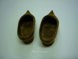 Antique Handmade Miniature Wooden Shoes