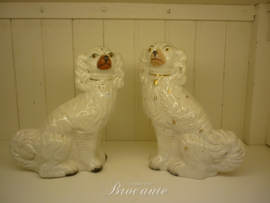 Twee antiek Staffordshire hondjes, hoerenhondjes