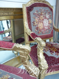 Paar imposante zetels in Louis XIV stijl, epoque Napoleon III