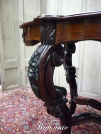 Antieke spinpoottafel Louis Philippe - palissander en mahonie