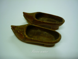 Antique Handmade Miniature Wooden Shoes