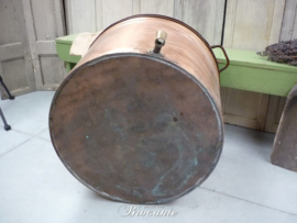 Mooie oude brocante koperen waskuip - diameter 66 cm