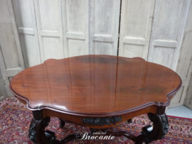 Antieke spinpoottafel Louis Philippe - palissander en mahonie