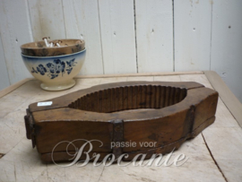 Antieke Franse houten botermal botervorm