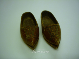 Antique Handmade Miniature Wooden Shoes