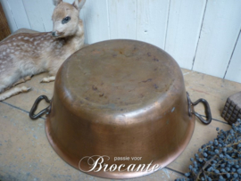 Brocante rood koperen confituurpot