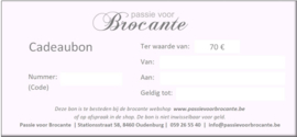 Cadeaubon met waarde naar keuze tussen de 10 EUR en 100 EUR