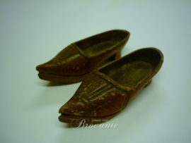 Antique Handmade Miniature Wooden Shoes