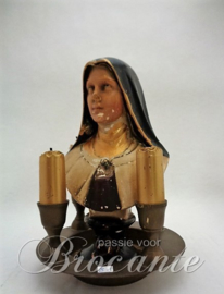 Brocante Theresia van Lisieux buste in gips