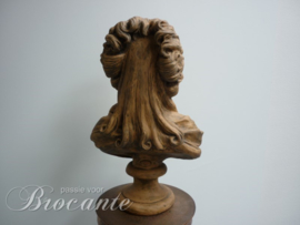 Prachtige Franse terracotta buste van Marie Antoinette