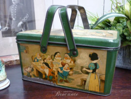 Vintage Sneeuwwitje lunchbox in blik