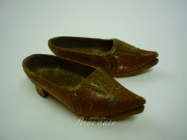 Antique Handmade Miniature Wooden Shoes