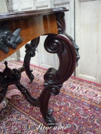 Antieke spinpoottafel Louis Philippe - palissander en mahonie