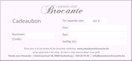 Cadeaubon met waarde naar keuze tussen de 10 EUR en 100 EUR