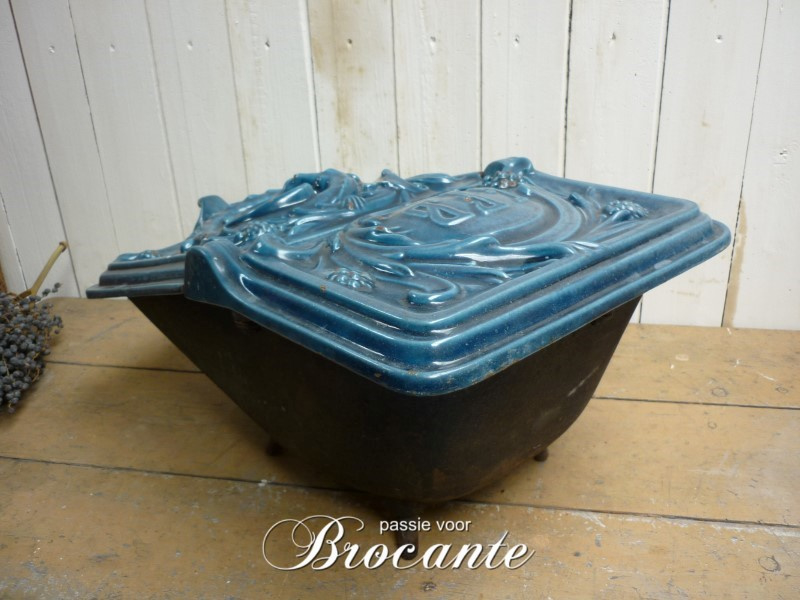 Brocante kolenbak in art nouveau stijl - LFG (Les Fonderies Bruxelloises)