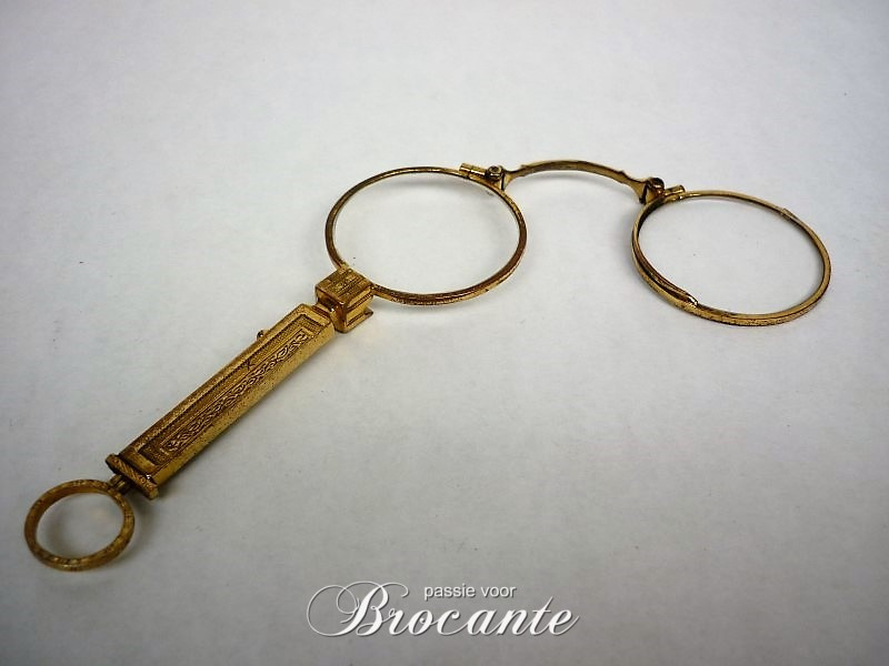 Elegante oude lorgnette leesbrilletje in art deco stijl