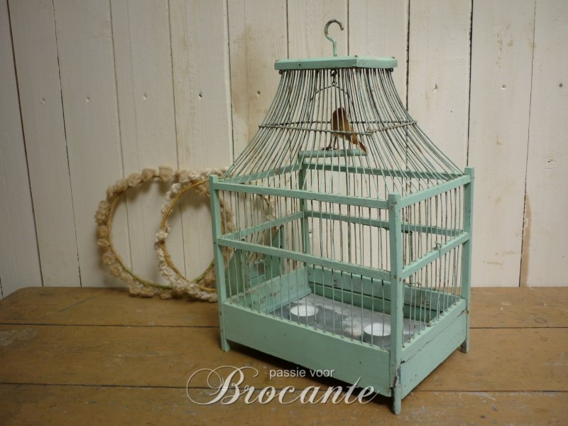 of Brawl Vuilnisbak Prachtig oud Frans vogelkooitje | BROCANTE WEBWINKEL | Passie voor brocante  - webshop