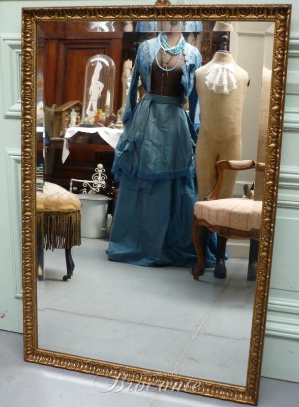 Grote vergulde barok spiegel facet geslepen - schouwspiegel