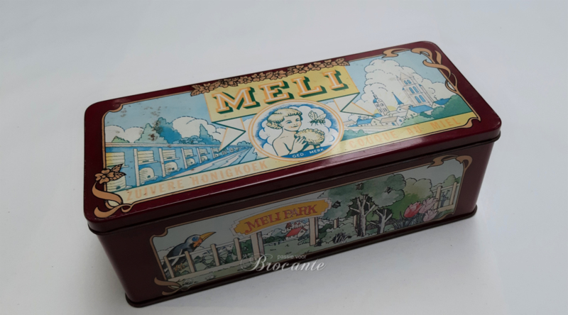 zonlicht vrijheid Concurreren Heel mooie vintage oude blikken doos van de Meli | BROCANTE WEBWINKEL |  Passie voor brocante - webshop