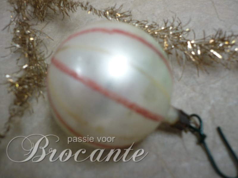 Old vintage glass Christmas bauble