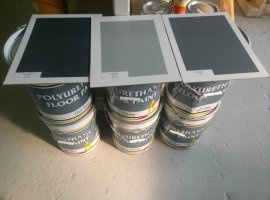 POLYURETHAAN COATING DONKER GRIJS - ANTRACIET - Alkyd metaalbescherming - kras en slijtvast 20 liter