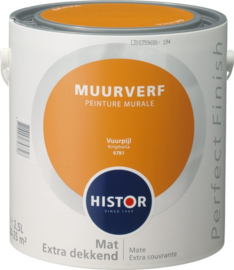 Histor Perfect Finish Muurverf Mat - Vuurpijl 6981 - 2,5 Liter