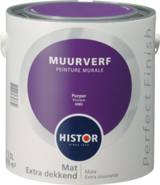 Histor Perfect Finish Muurverf Mat - Purper 6983 - 2,5 Liter