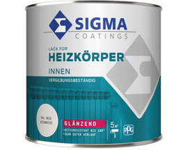 Sigma Heizkoörperlack - Radiatorlak - Ral 9010 - 2,5 liter