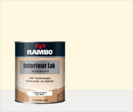 Rambo Interieur Lak Dekkend Zijdeglans - Cremewit RAL 9001 - 0,75 liter