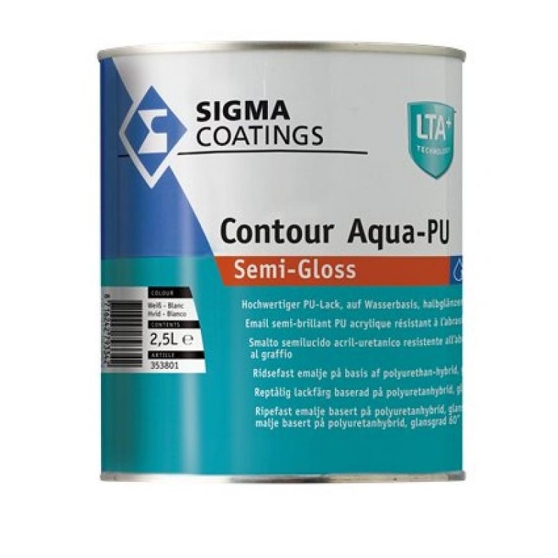 Wijzerplaat passage medaillewinnaar Sigma Contour Aqua PU Semi Gloss | Verfholland