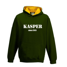 Capuchonsweater met naam