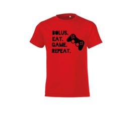 T-shirt - Bolus. Eat. Game. Repeat Red
