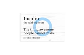 Wooden plate - Insulin
