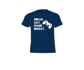 T-shirt - Bolus. Eat. Game. Repeat Dark Blue
