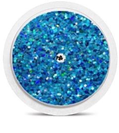 Freestyle Libre Sensor Sticker - Blue Glitter
