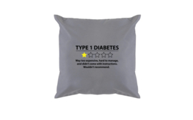 Pillow - Type 1 Diabetes Light Grey