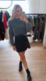 Justine jeansrok strass donkergrijs
