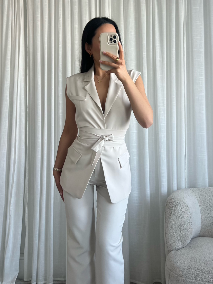 Sally waistcoat crème