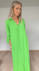 Millie long dress fluogroen