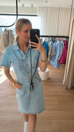 Megan jeansdress lichtblauw