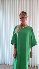 Pia velvet dress fel groen