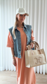 Fien sweaterdress peach