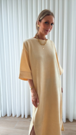 Pia velvet dress geel