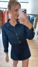 Cécile jeanshemdje donkerblauw