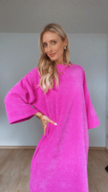 Velvet dress  fuchsia (PRE-ORDER)