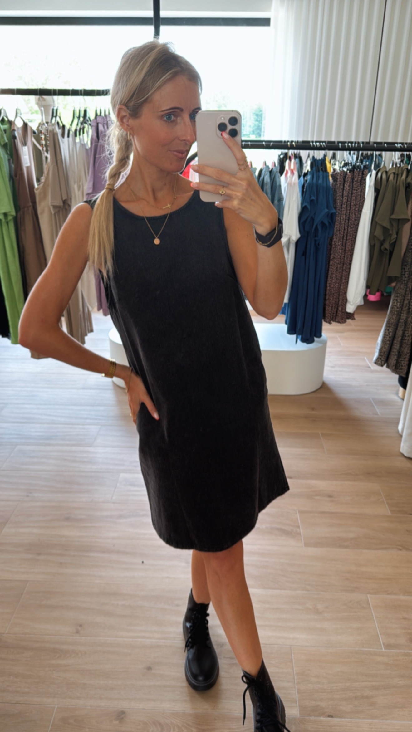 Dot dress zwart